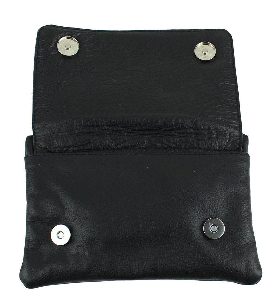 All Naked Cowhide Leather Black Butterfly Belt Bag