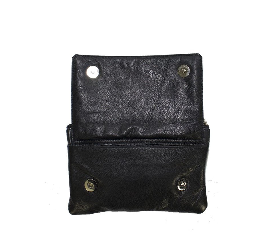 Purple Rose All Naked Cowhide Leather Belt Bag