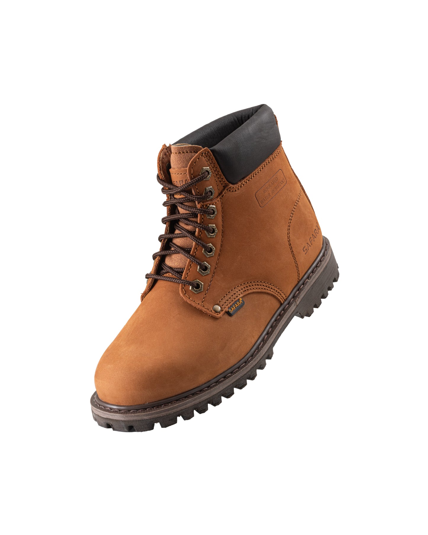 Safara Premium Brown Nubuck 6" Steel Toe Water Resistant Work Boots [R663S]