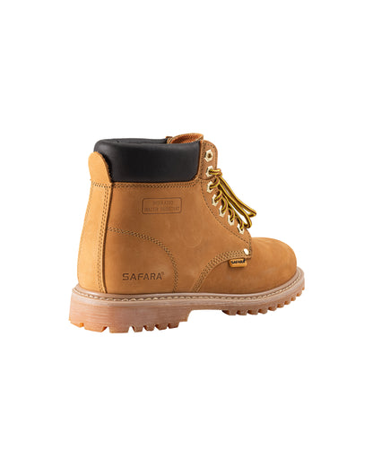 Safara Premium Wheat Nubuck 6" Steel Toe Water Resistant Work Boots [R661S]