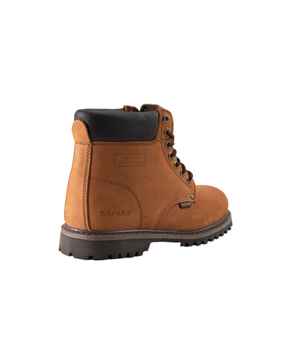 Safara Premium Brown Nubuck 6" Steel Toe Water Resistant Work Boots [R663S]