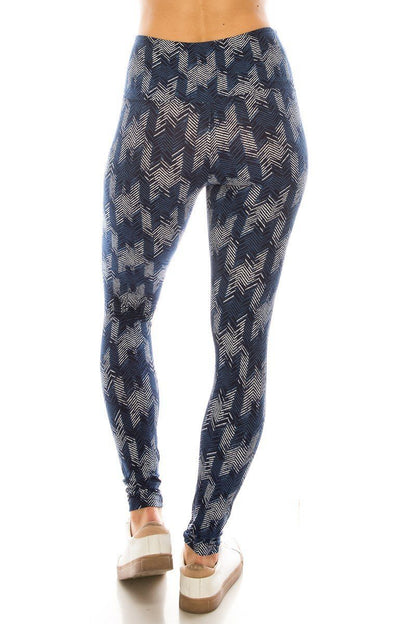 Long Yoga Style Multi Printed Knit Leggings