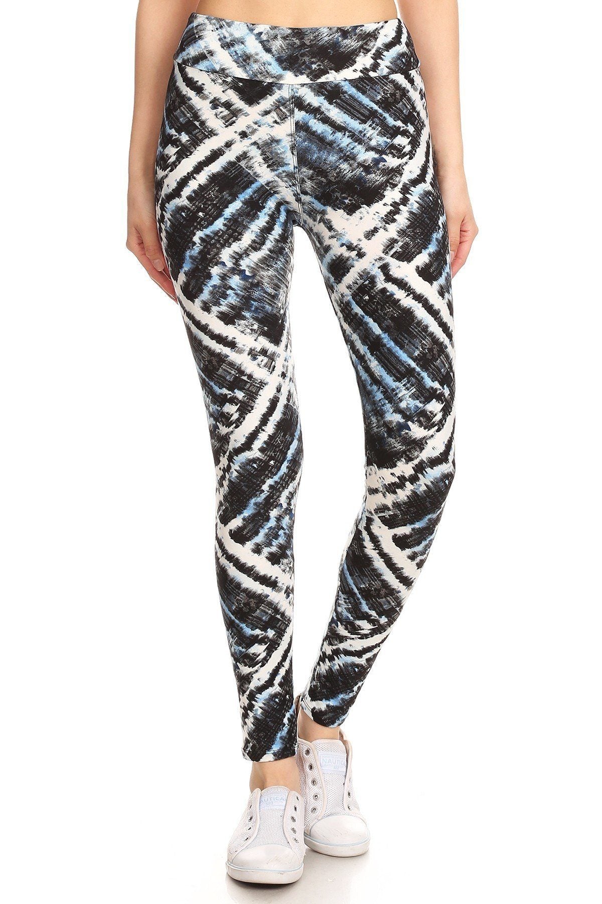 Tie Dye Yoga Style Print Knit Leggings