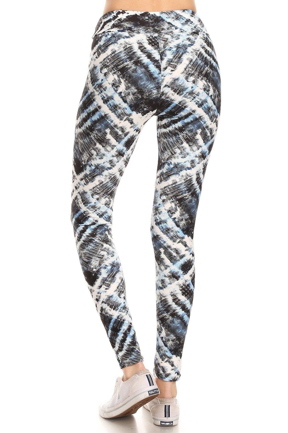 Tie Dye Yoga Style Print Knit Leggings