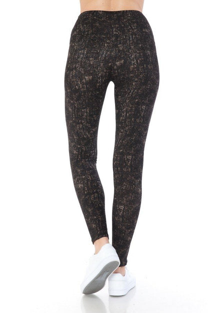 Yoga Style Lined Multi Printed Knit Leggings