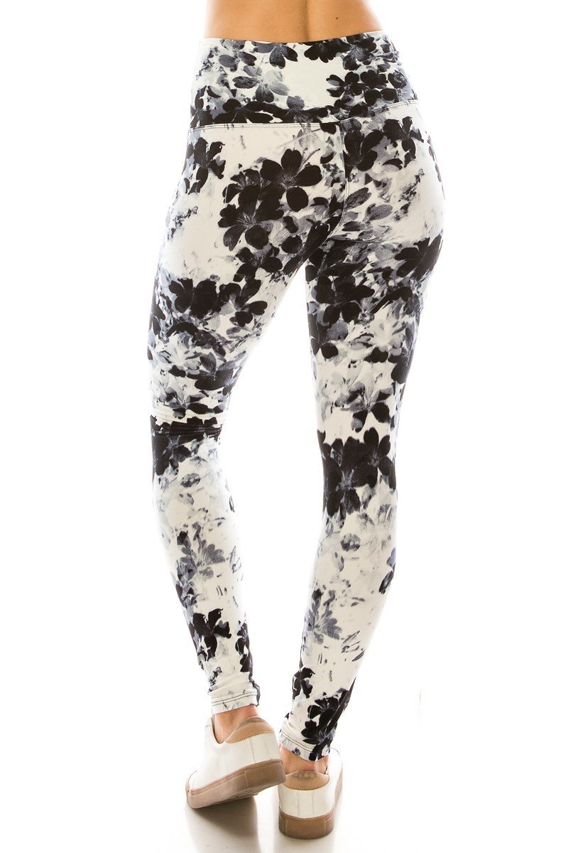 Long Yoga Style Multi Printed Knit Leggings