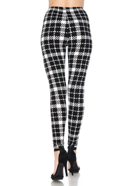 Plaid Multi Printed High Waist Leggings