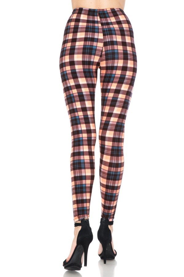 Plaid Multi Printed High Waist Leggings