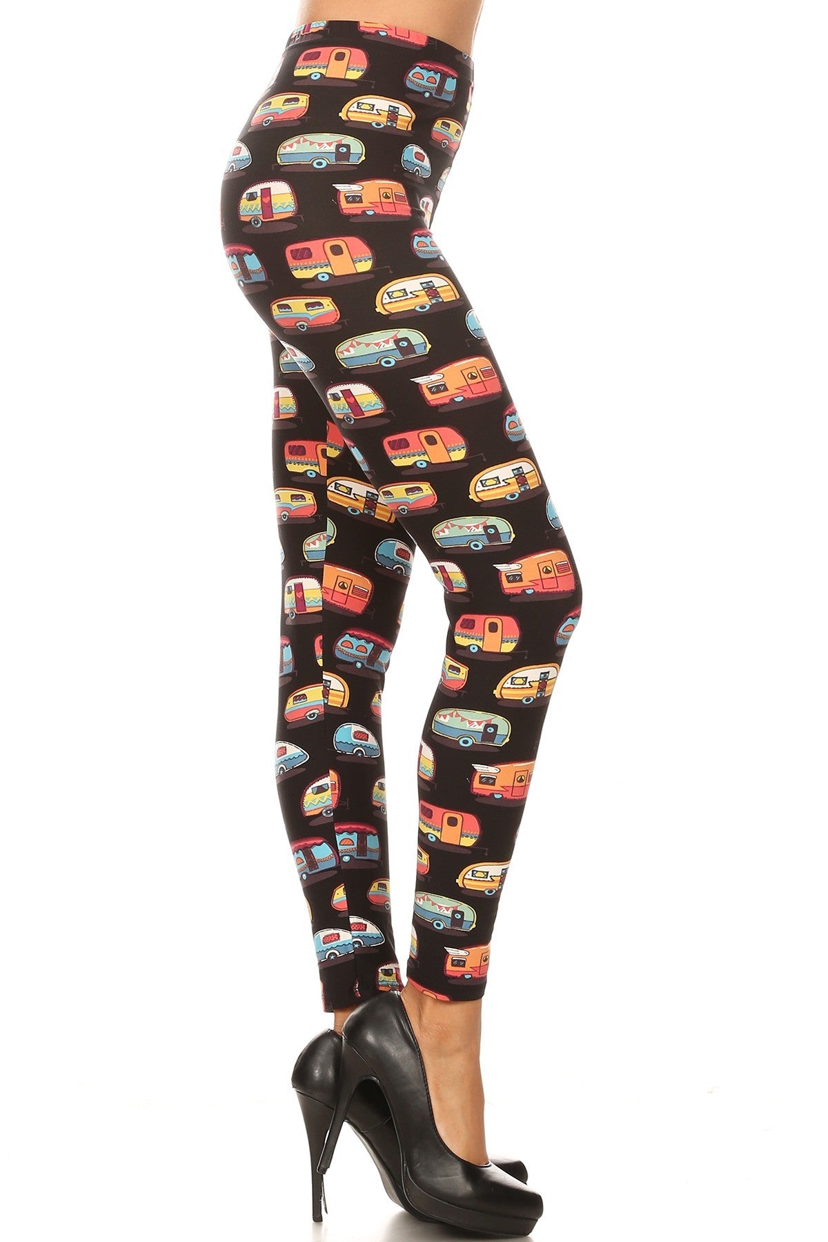 Campers Print High Waist Leggings