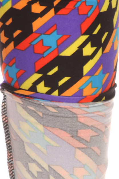 Colorful Print Full Length High Waist Leggings