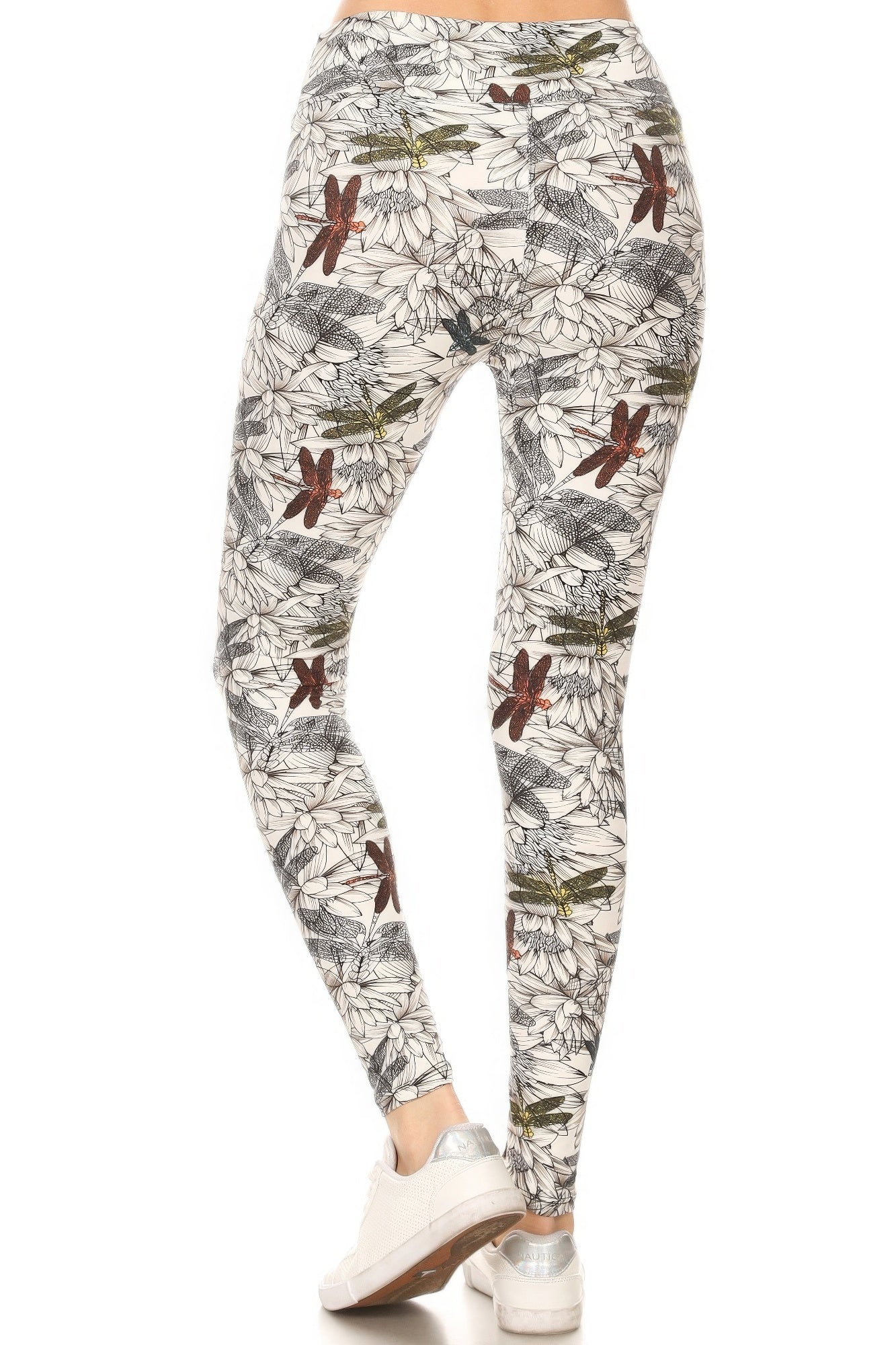 Dragonfly Print Full Length Fitted Leggings