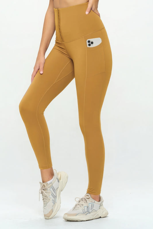 Mustard Body Shaper Fashion Yoga Leggings