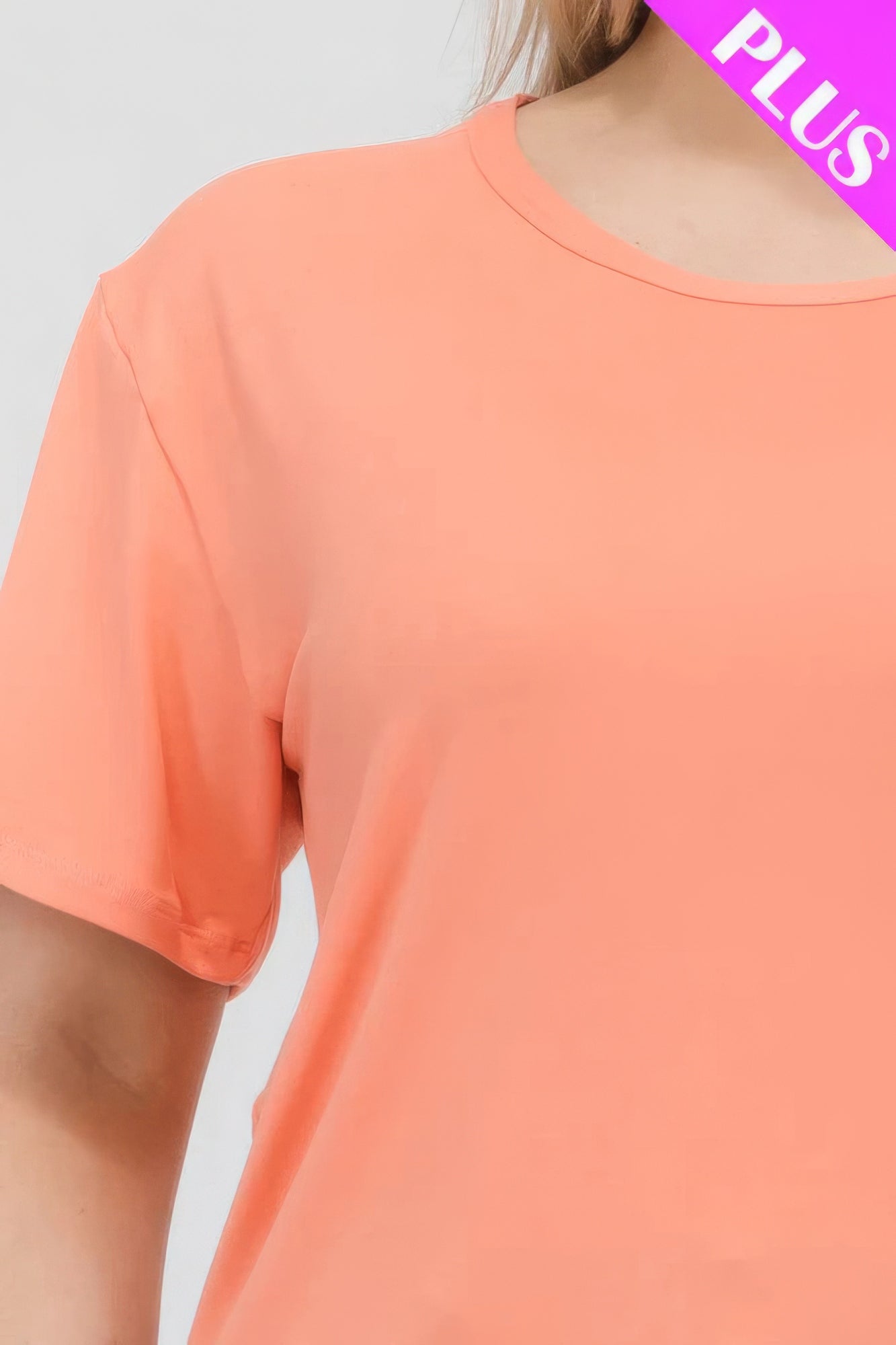 Flamingo Plus Size Basic Short Sleeve T-shirt