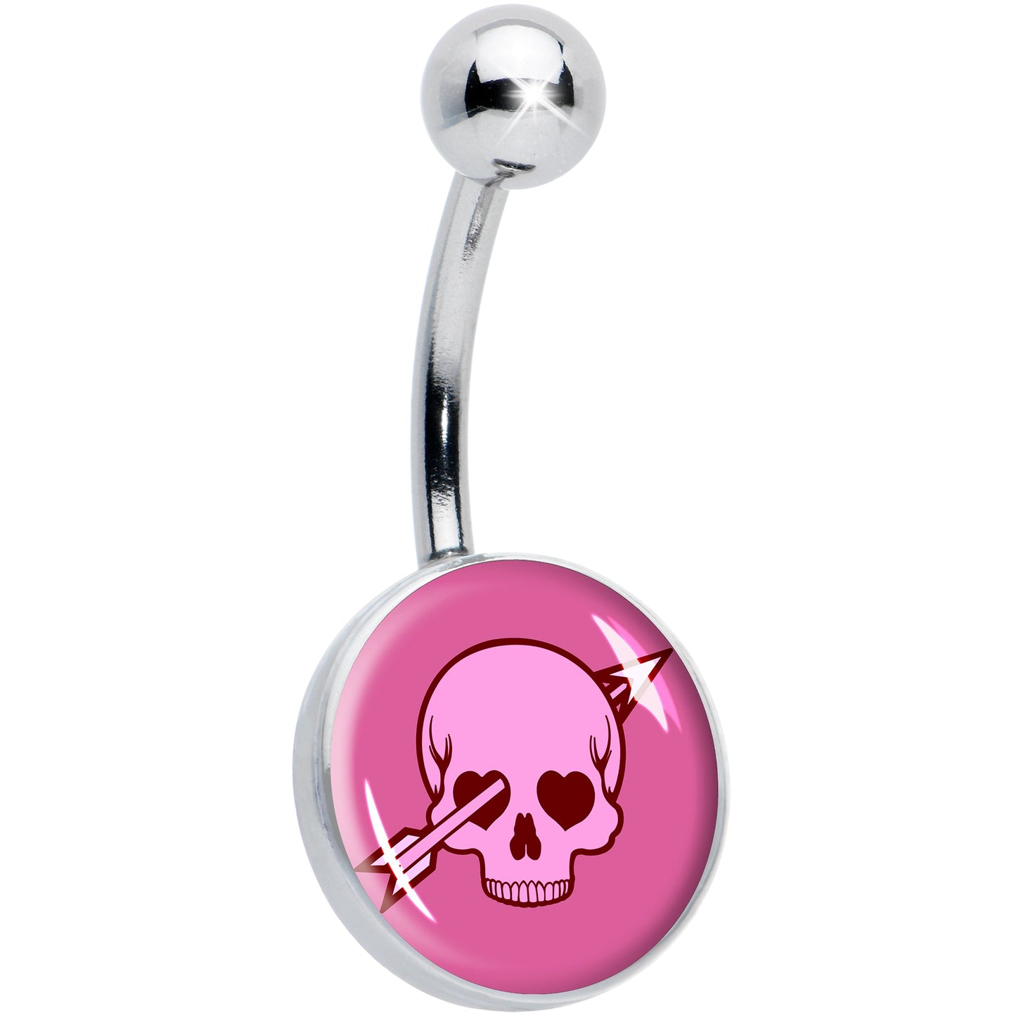 Valentine Cupid Skull Belly Ring by Onyx O