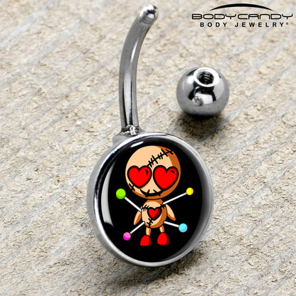 Valentine Heart Voodoo Doll Belly Ring
