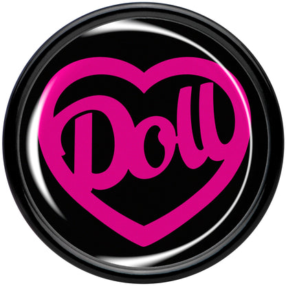 Hollow Heart Doll Word Black Acrylic Saddle Plug Set by Onyx O