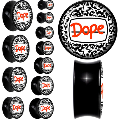 0G Dope Composition Notebook Black Acrylic Saddle Plug Set by Onyx O