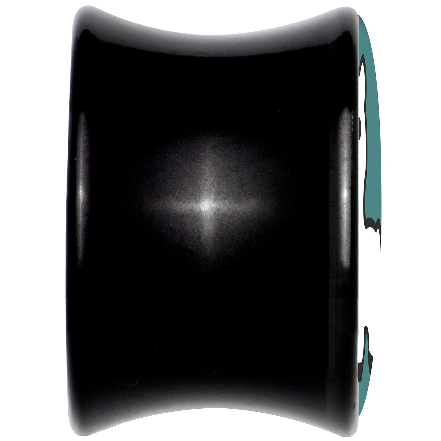 White Llama Black Acrylic Saddle Plug Set 8mm to 20mm by Onyx O