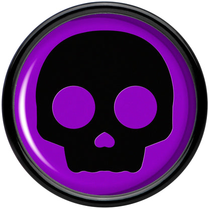 0G Purple Black Simple Skull Black Acrylic Saddle Plug Set by Onyx O