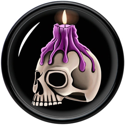 Black Acrylic Burning Skull Candle Double Flare Plug Set by Onyx O
