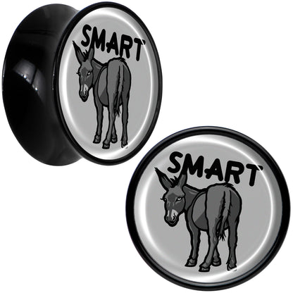 Donkey Smart Ass Black Acrylic Saddle Plug Set by Onyx O
