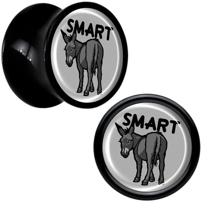 Donkey Smart Ass Black Acrylic Saddle Plug Set by Onyx O