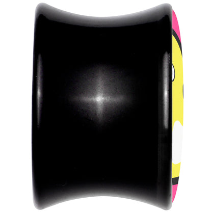 Black Acrylic Yellow Ducky Double Flare Plug Set by Onyx O