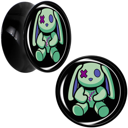 Zombie Bunny Black Acrylic Saddle Plug Set by Onyx O