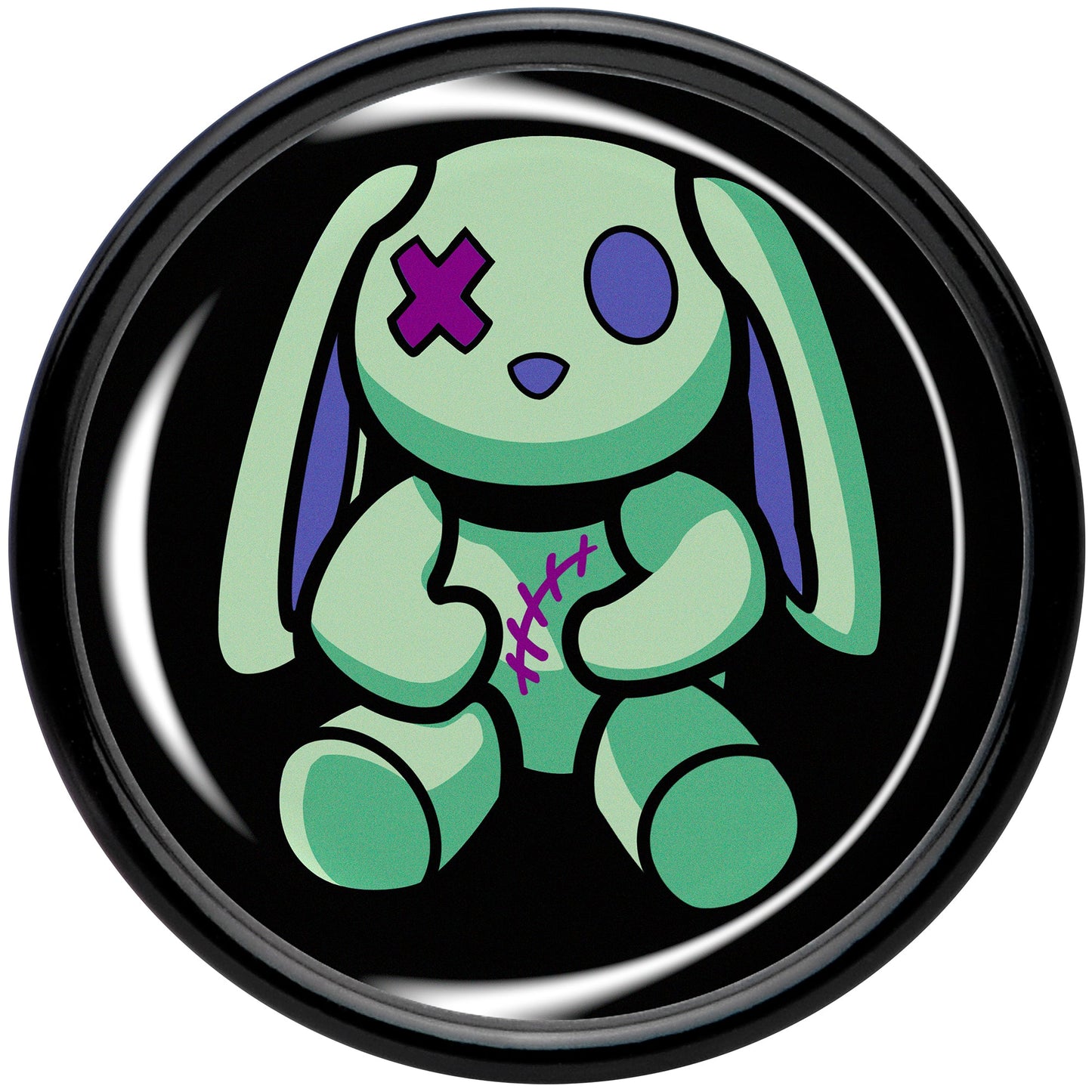 Zombie Bunny Black Acrylic Saddle Plug Set by Onyx O