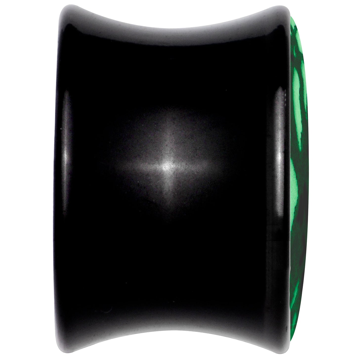 Black Acrylic Tree Of Life Glow in the Dark Double Flare Plug Set by Onyx O