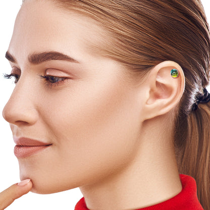 16G 1/4 Blue Haze Sunset Skull and Palms Tragus Cartilage Earring by Onyx O