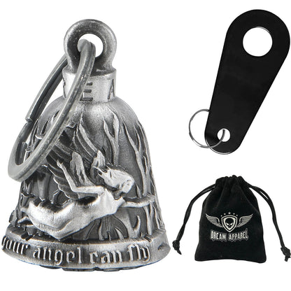 Never Ride Faster than your Angel Can Fly Motorcycle Bell