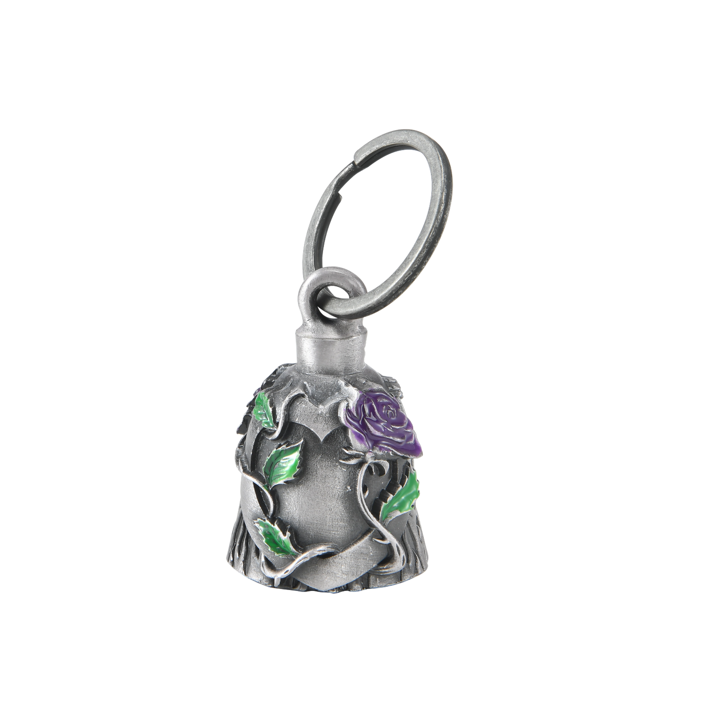 Heart with Purple Rose Motorcycle Bell