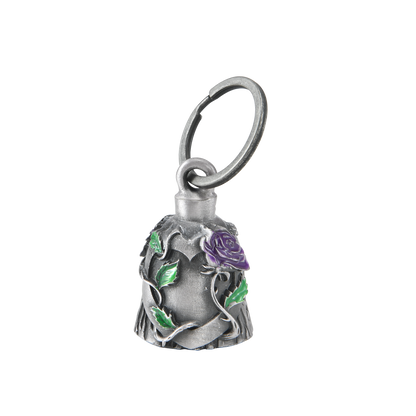 Heart with Purple Rose Motorcycle Bell