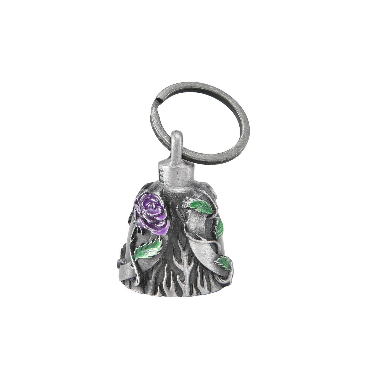 Heart with Purple Rose Motorcycle Bell