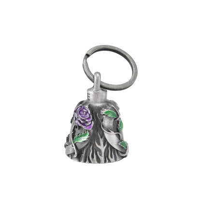 Heart with Purple Rose Motorcycle Bell