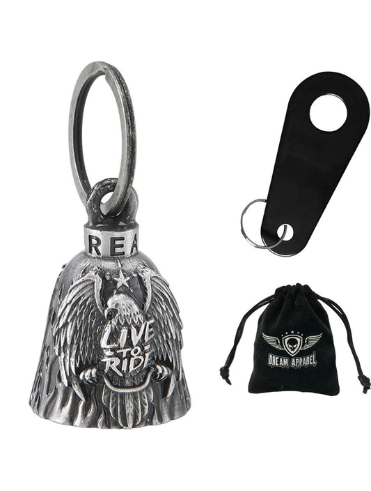 Eagle with Wings, Live to Ride Motorcycle Bell
