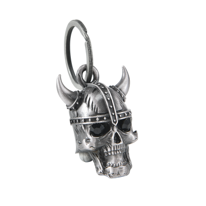 Viking Helmet Skull Black Stone Eyes Motorcycle Bell