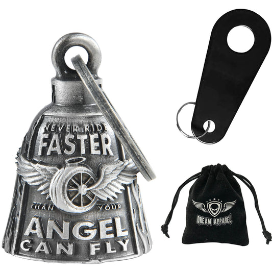 Never Ride Faster than Your Angel Can Fly Motorcycle Bell
