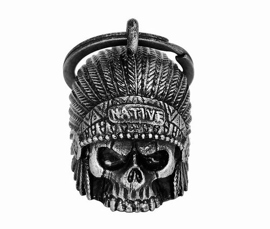 Native Indian Skull Motorcycle Bell