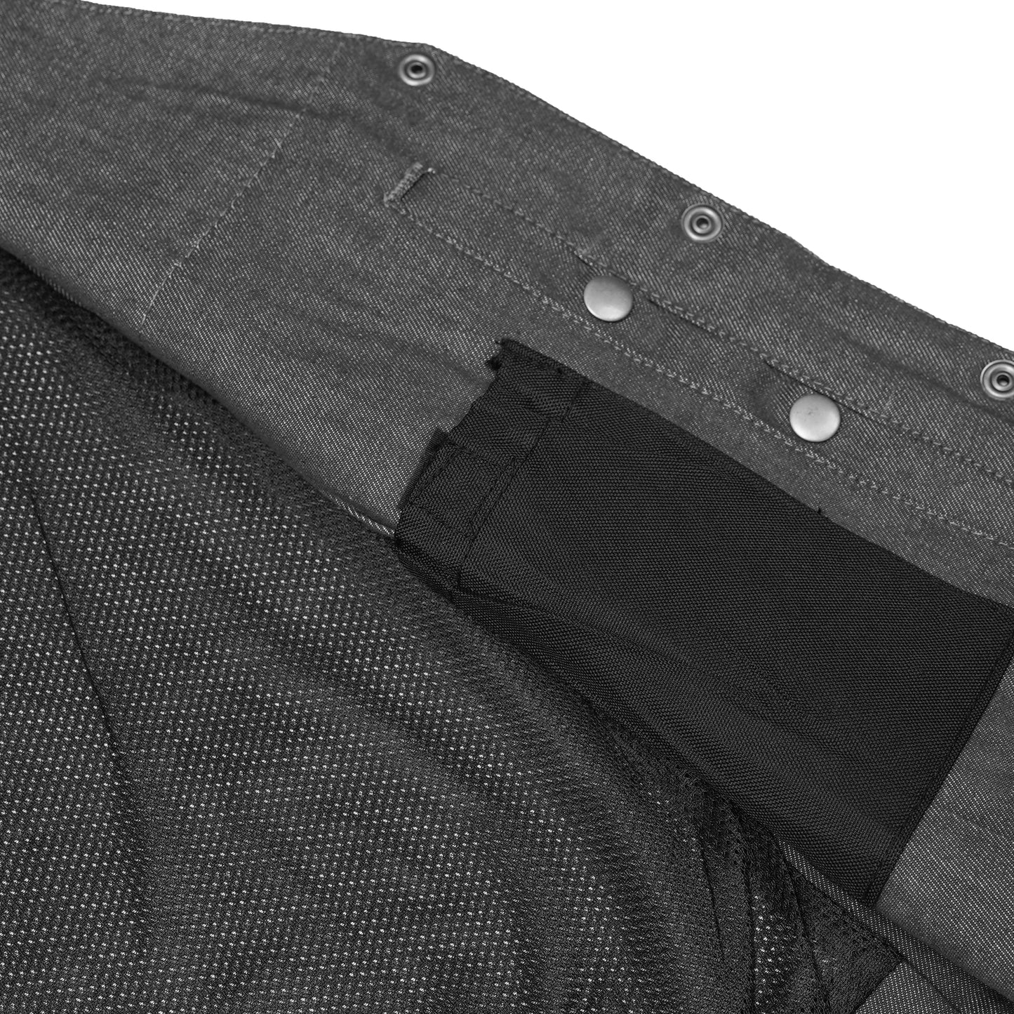 Women's Rough Rub-Off Raw Finish Broken Gray Denim Vest