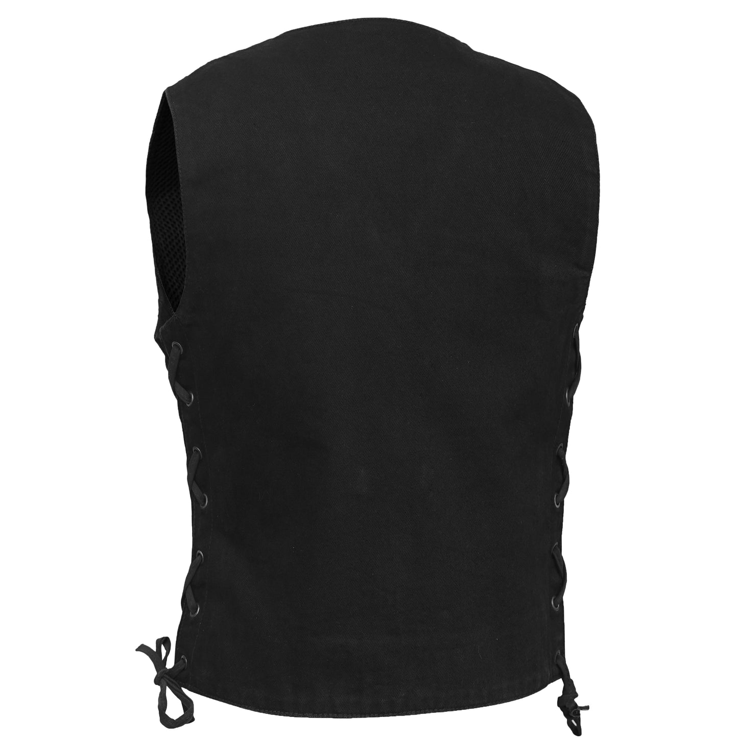 Women's 6 Pocket Denim Utility Vest - Black