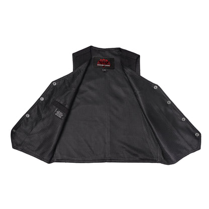 Women's 6 Pocket Denim Utility Vest - Black