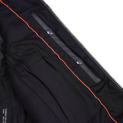 Men's Black Leather SWAT Style Motorcycle Vest