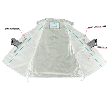 Men's Gray Single Back Panel Smart Access Pockets Vest