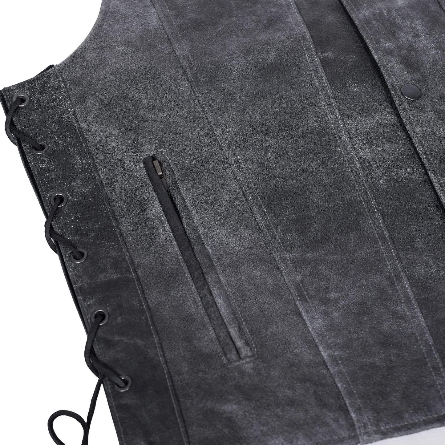 Men's Gray Single Back Panel Smart Access Pockets Vest