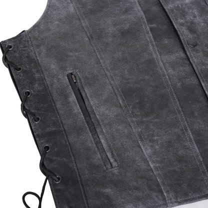 Men's Gray Single Back Panel Smart Access Pockets Vest