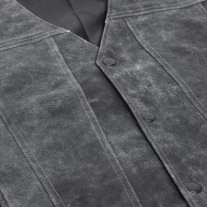 Men's Gray Single Back Panel Smart Access Pockets Vest