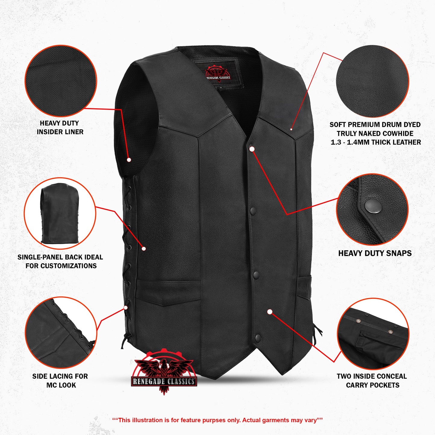 Men's Gold Traditional Vest - Black