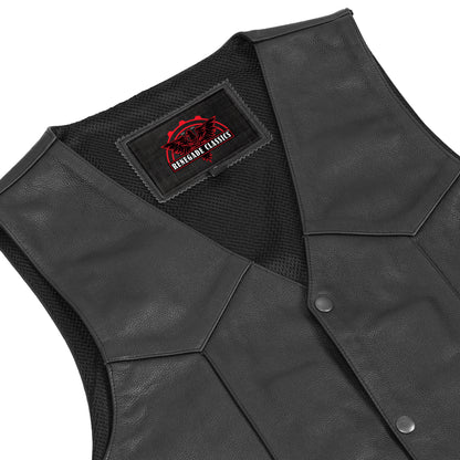 Men's Gold Traditional Vest - Black
